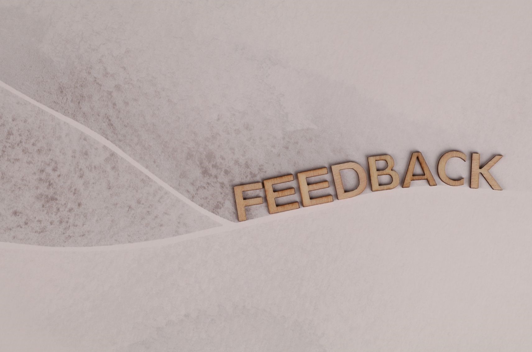 text that reads feedback