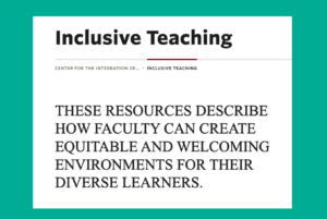 Inclusive Teaching Page Header