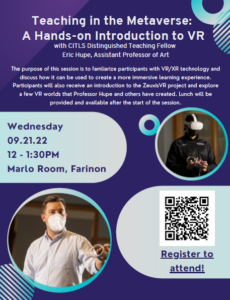Teaching in the Metaverse Event Flyer