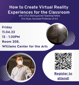 Flyer for How to Create Virtual Reality Experiences for the Classroom