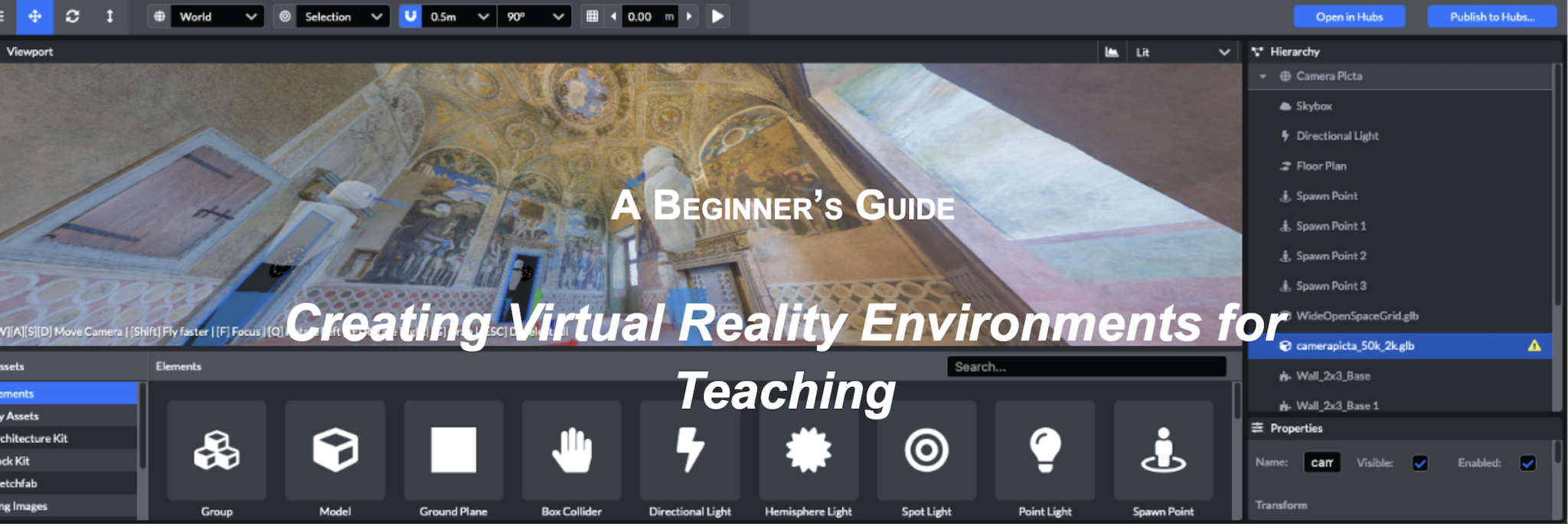 Virtual Environment Modelling Creating Virtual Reality Environments for Teaching · CITLS · Lafayette ...