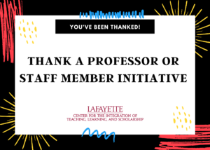 Thank a Professor or Staff Member Initiative. You've Be Thanked! CITLS logo