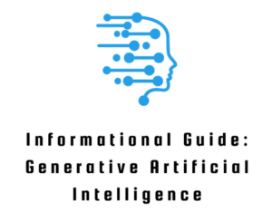 Blue silhouette with the text "Informational Guide: Generative Artificial Intelligence" below