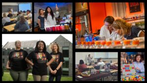 A collage of photos with Prof. Piergiovanni in her role as professor and as CITLS Director.